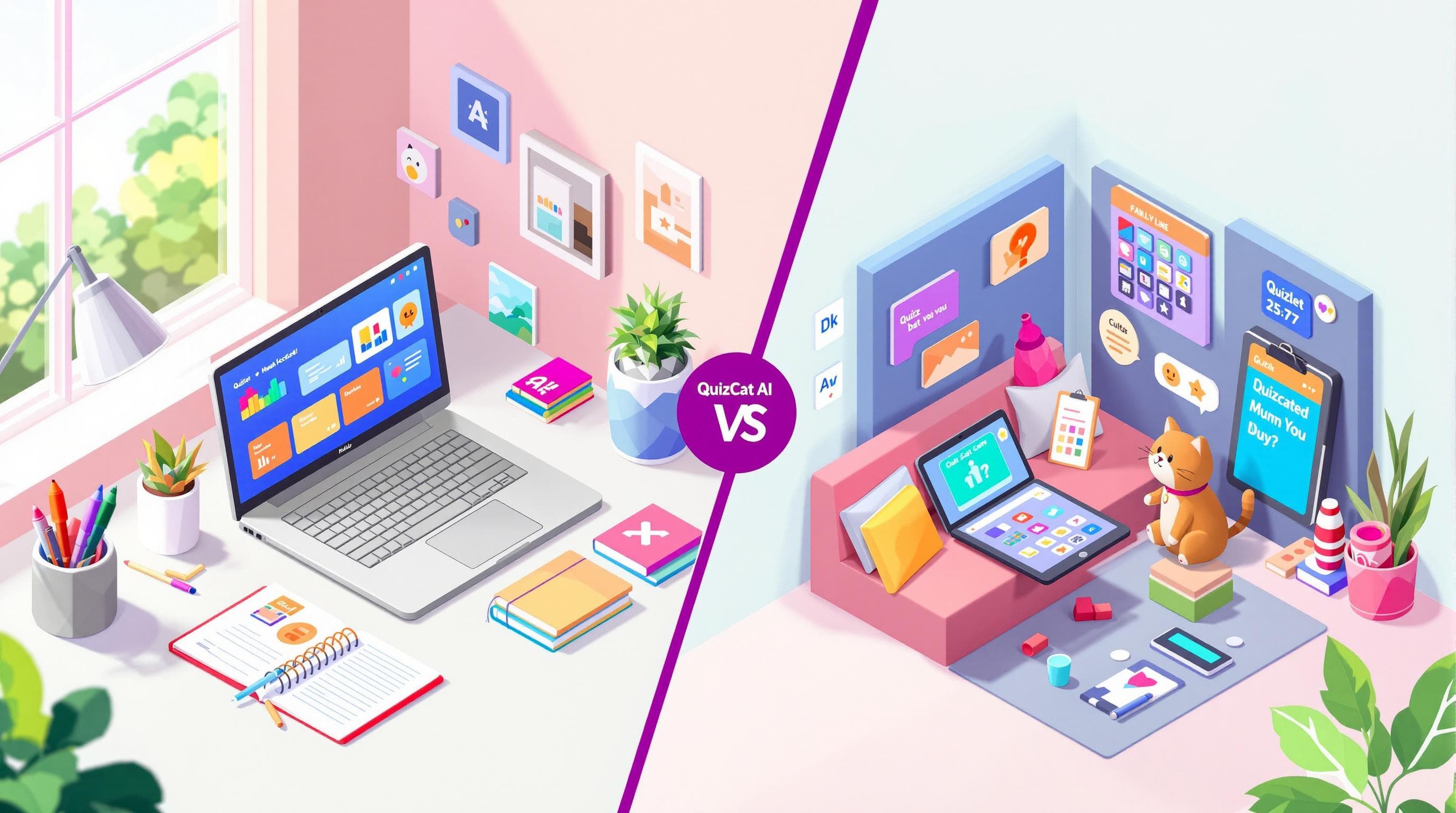 Quizlet vs QuizCat AI | What is the best AI study tool?